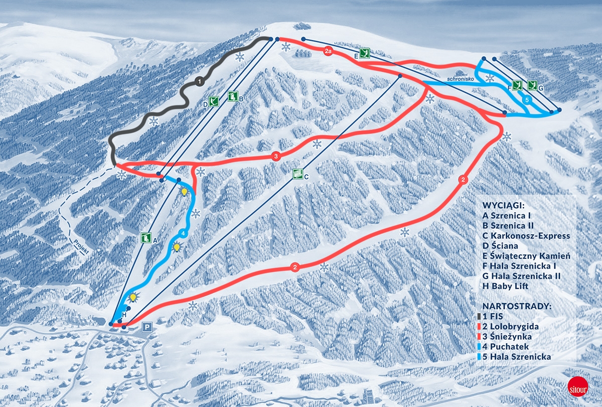 Ski Arena Szrenica mapa